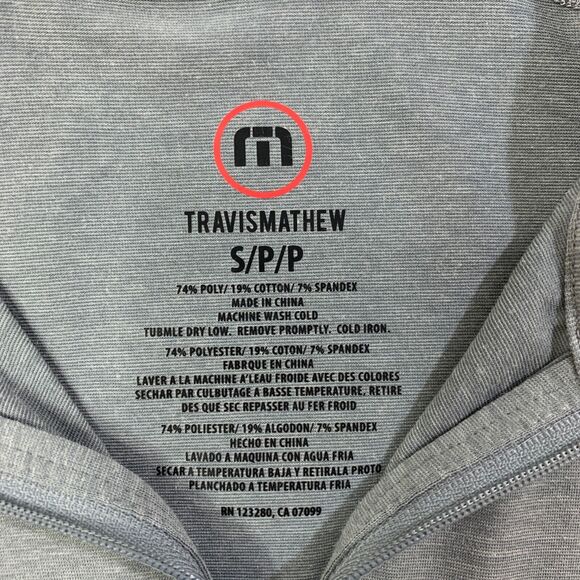 Travis Mathew Sweatshirt Mens Small Grey Quarter Zip Wickenburg Trilogy Pullover - Picture 6 of 13